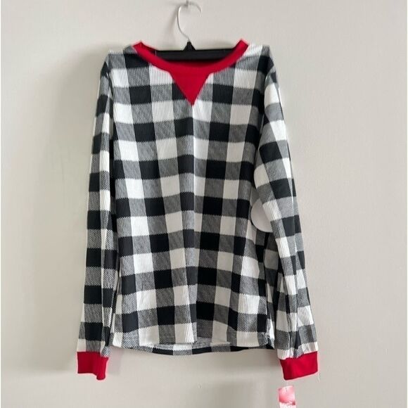 FAMILY PAJAMAS Kid's Lightweight Thermal Waffle Buffalo Check PJ 1pc XL - Picture 8 of 12